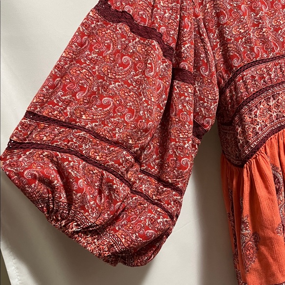 FREE PEOPLE Luna Scarf Print Tunic Mini Dress Size Small - Picture 6 of 11